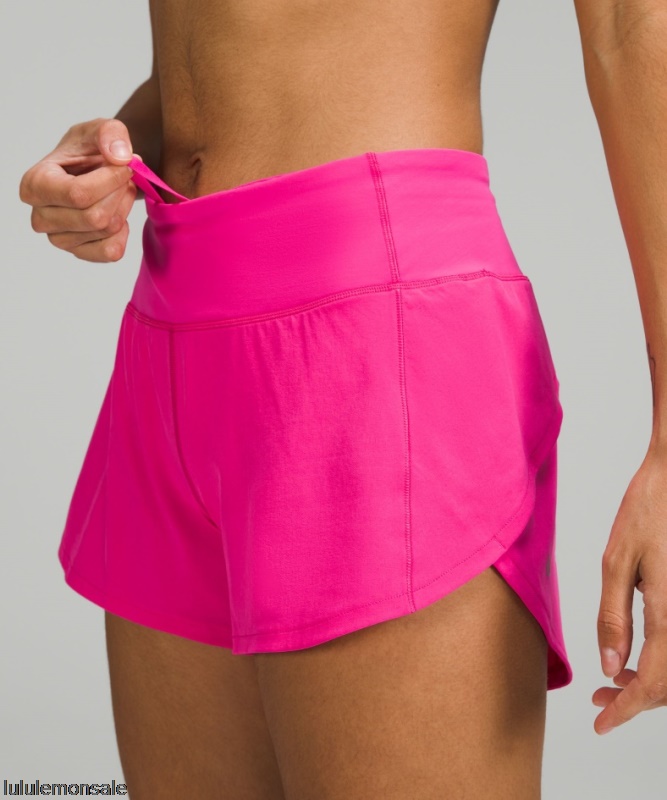 Lululemon Damen DELULU359 | Sonic Pink Speed Up Mittelhohe Gefütterte Shorts 4
